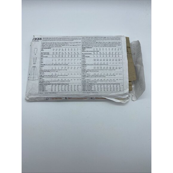 Simplicity Pattern 7935 Women's Size 6 8 10 Jessica McClintock Top Skirt Cut - Picture 4 of 6